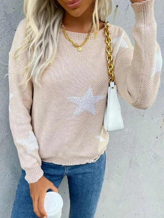 Designer Cashmere Knit Sweater - Chic Women's Autumn Pullover - MissyMays Elegance