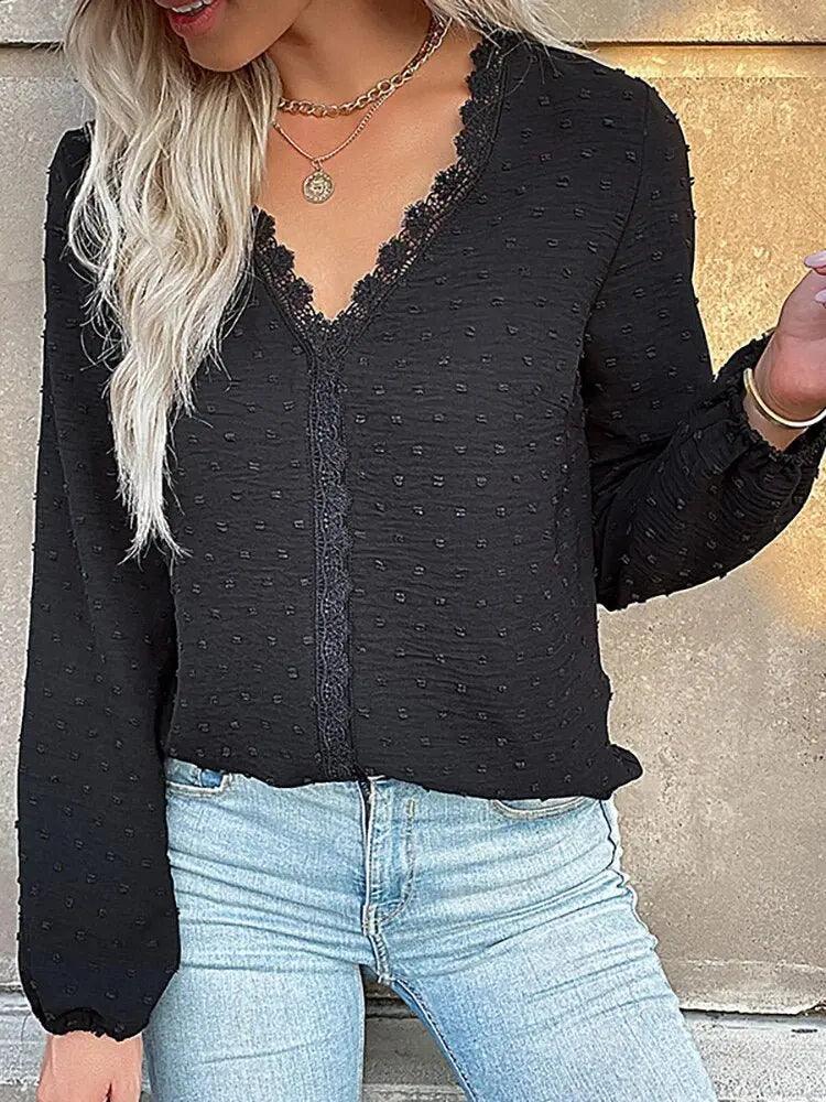 Fall Camisole Tops Cropped V Neck Black Elegant Women's Clothing Chic Y2k Leisure Retro Winter Clothes - MissyMays Elegance