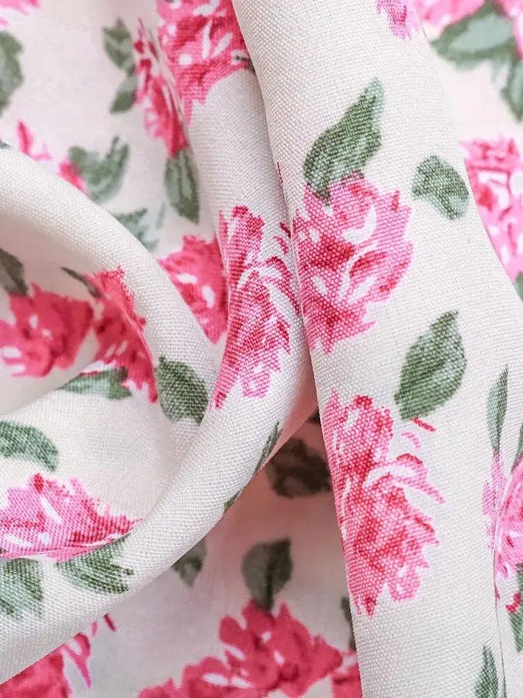 Floral Ruffle Backless Midi Sundress - Sleeveless Summer Beachwear for Women - MissyMays Elegance