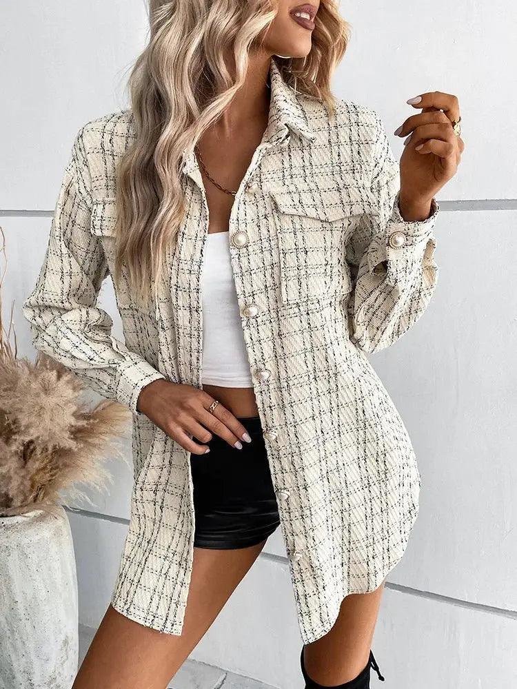 Thick Plaid Shirts Women Winter Warm Long Loose Blouses Tops Casual Shirt Jacket Female Clothes Coat Outwear Hot - MissyMays Elegance