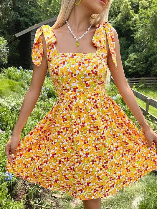 Y2K Spaghetti Strap Backless Mini Dress - Summer Beach Sundress for Ladies - MissyMays Elegance